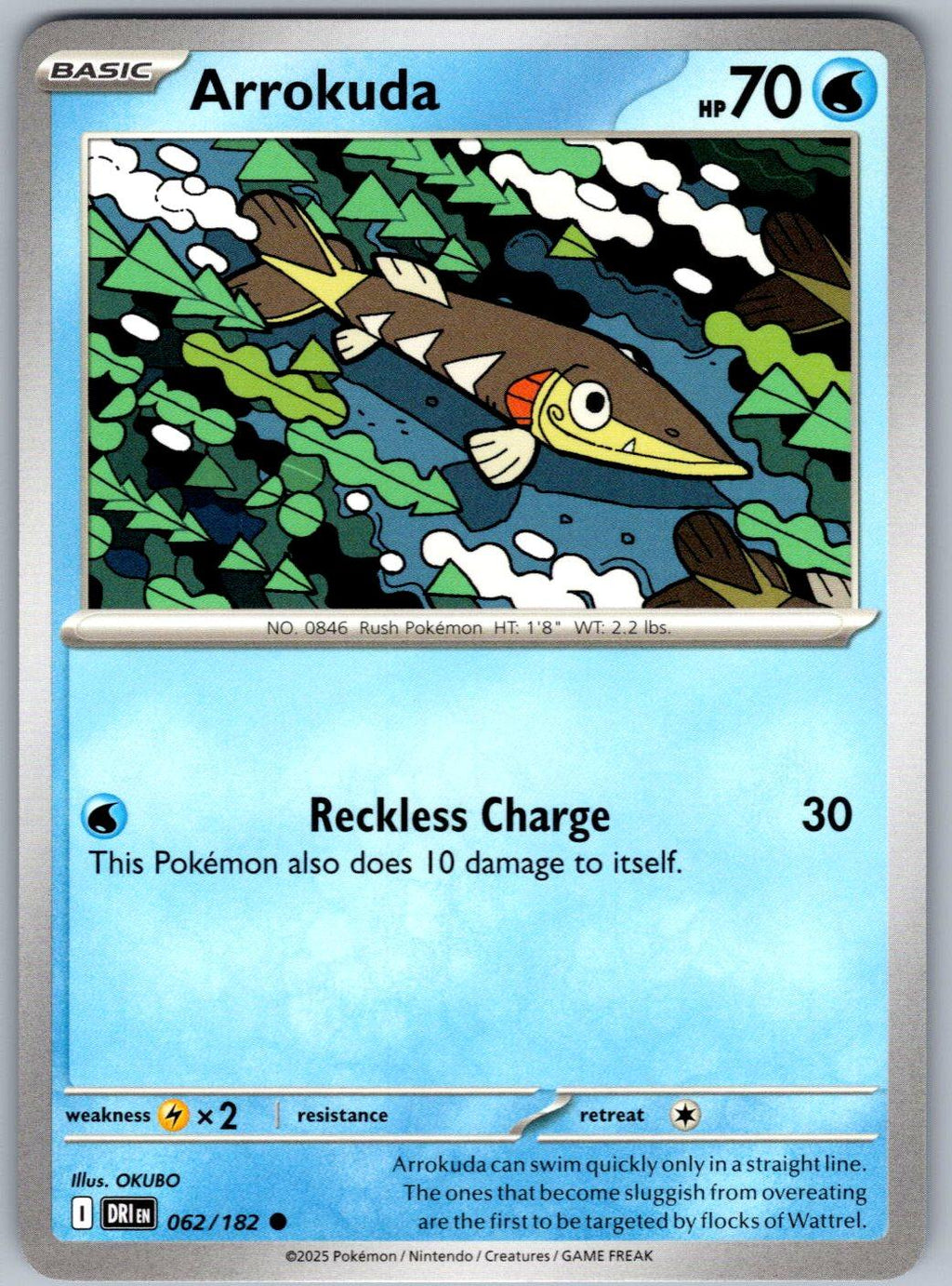 Arrokuda 062/182 Destined Rivals Pokemon