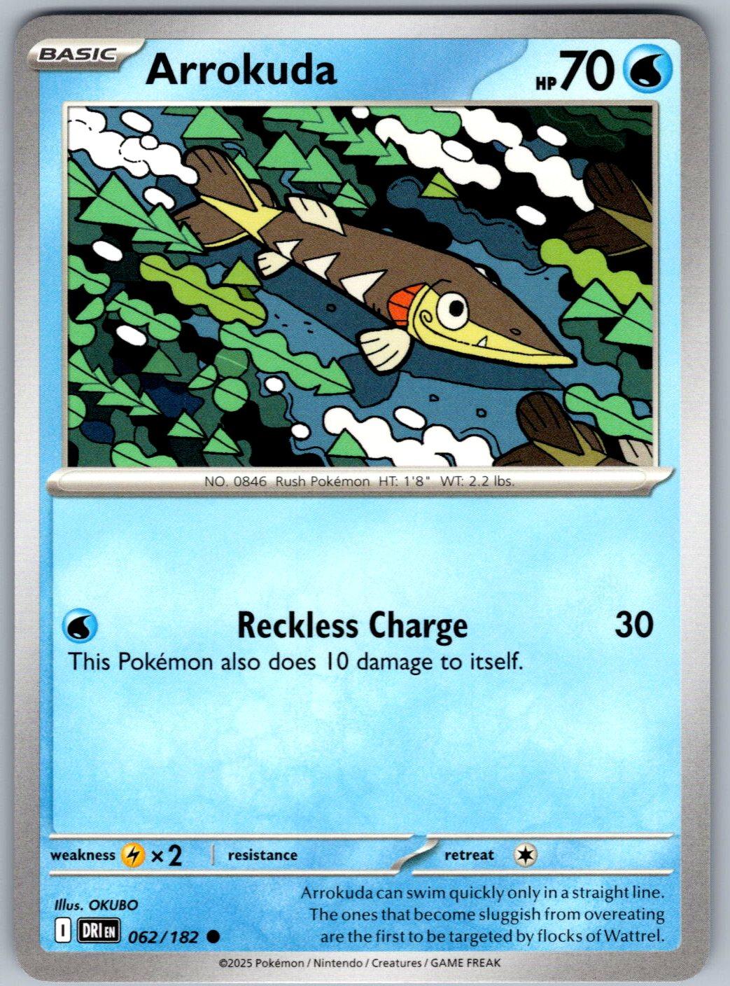 Arrokuda 062/182 Destined Rivals Pokemon