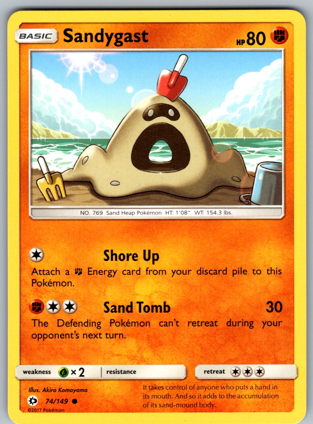 Sandygast 74/149 SM Base Set Pokemon