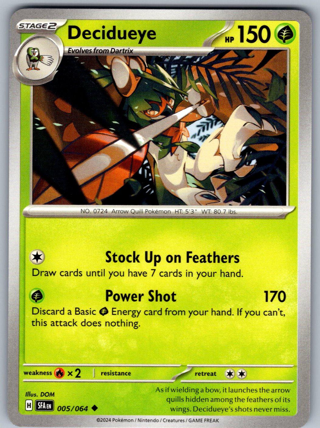Decidueye 005/064 Shrouded Fable Pokemon