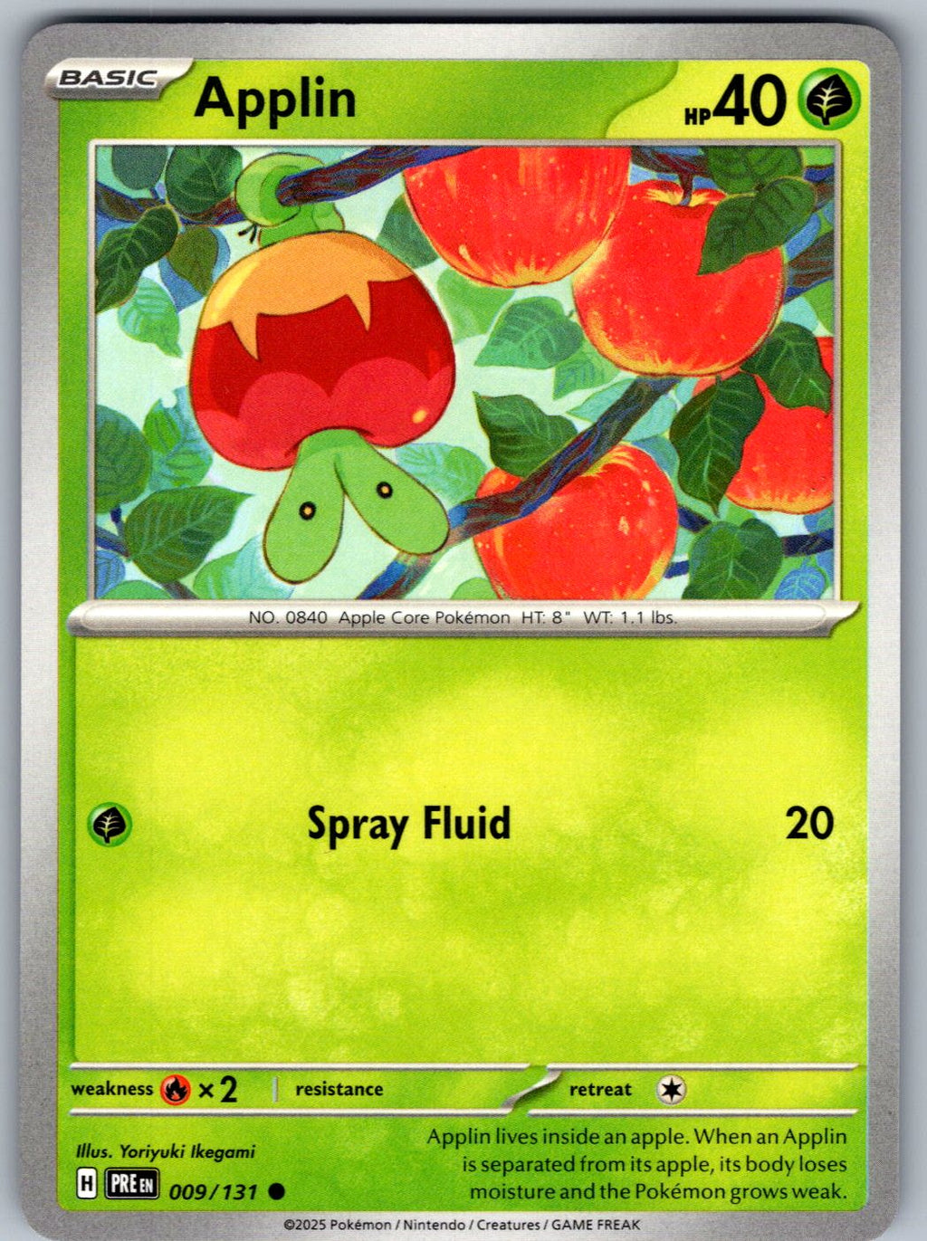 Applin 009/131 Prismatic Evolutions Pokemon