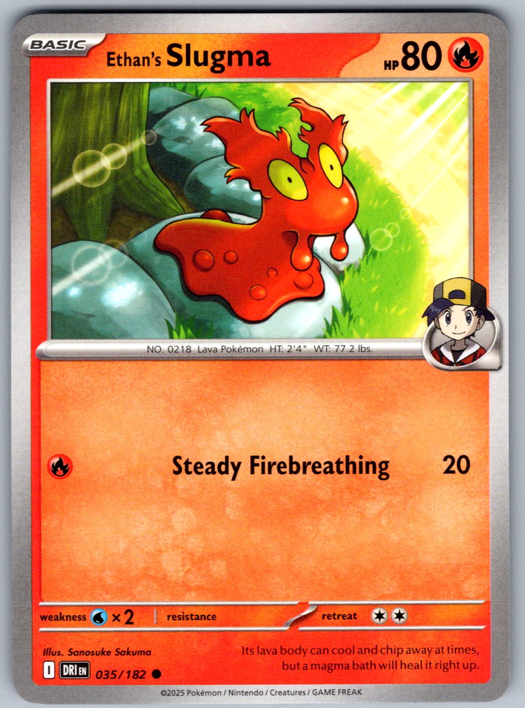 Ethan's Slugma 035/182 Destined Rivals Pokemon