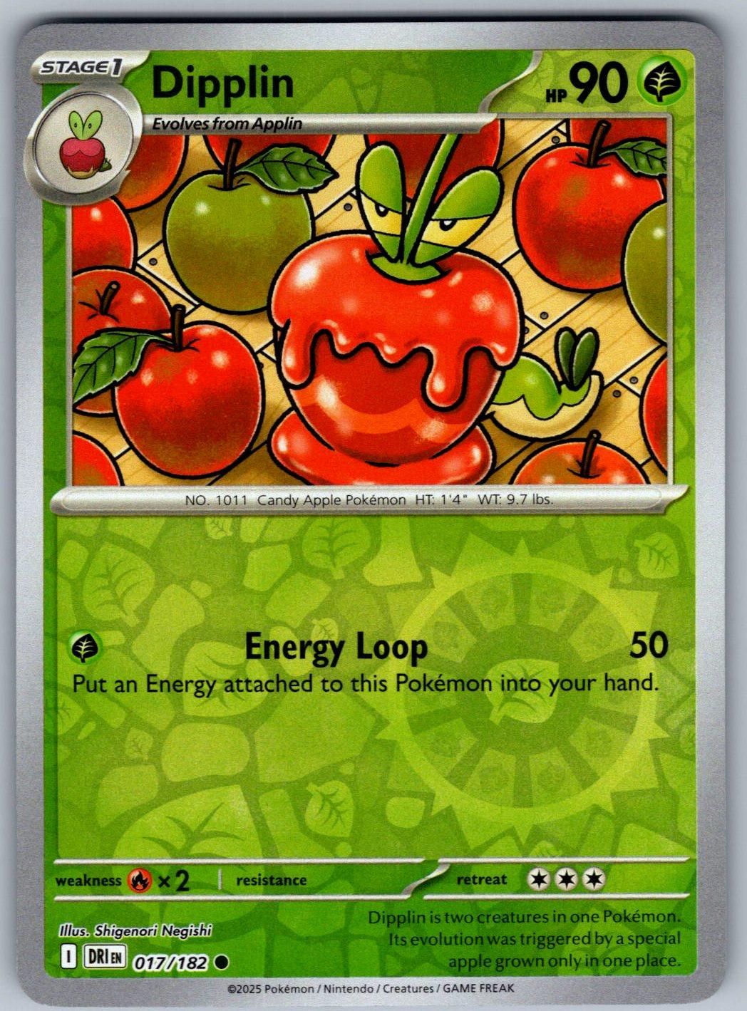 Dipplin 017/182 Destined Rivals Pokemon Reverse Holo