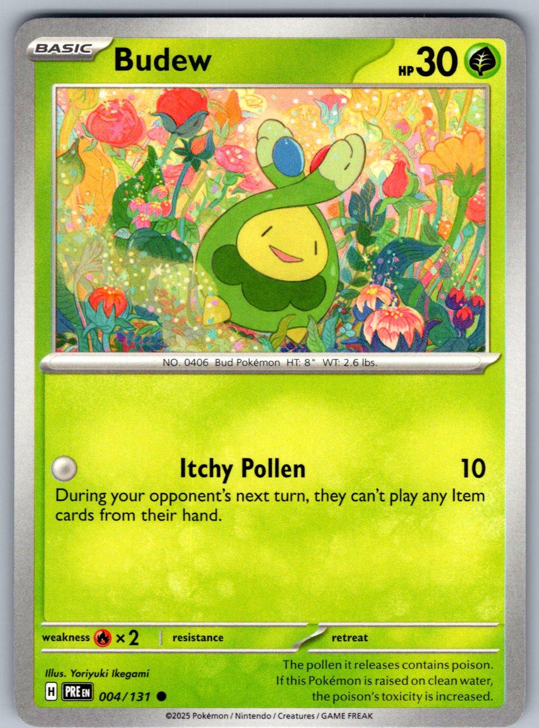 Budew 004/131 Prismatic Evolutions Pokemon