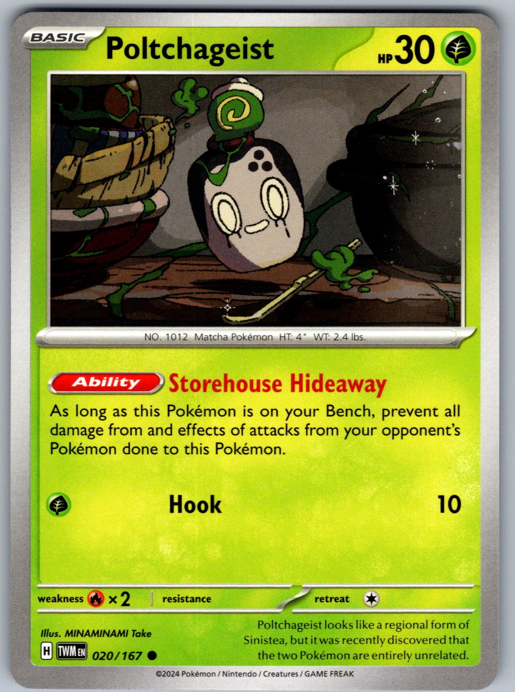 Poltchageist 020/167 Twilight Masquerade Pokemon