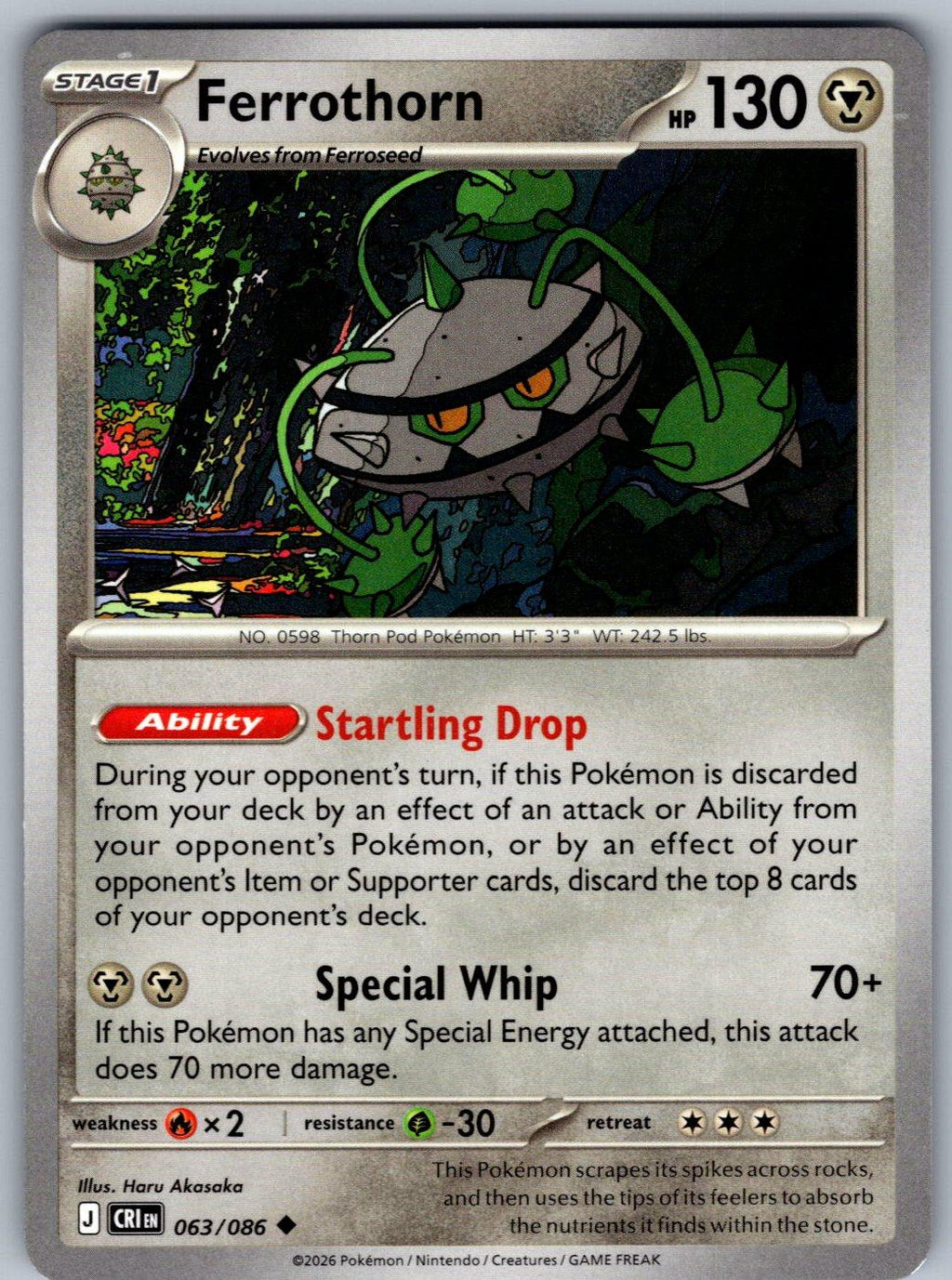 Ferrothorn 063/086 Chaos Rising Pokemon