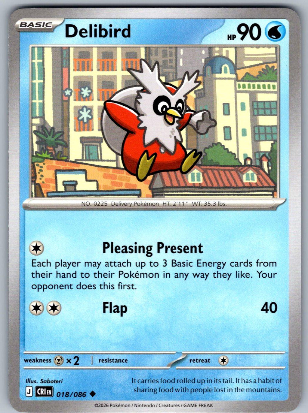 Delibird 018/086 Chaos Rising Pokemon
