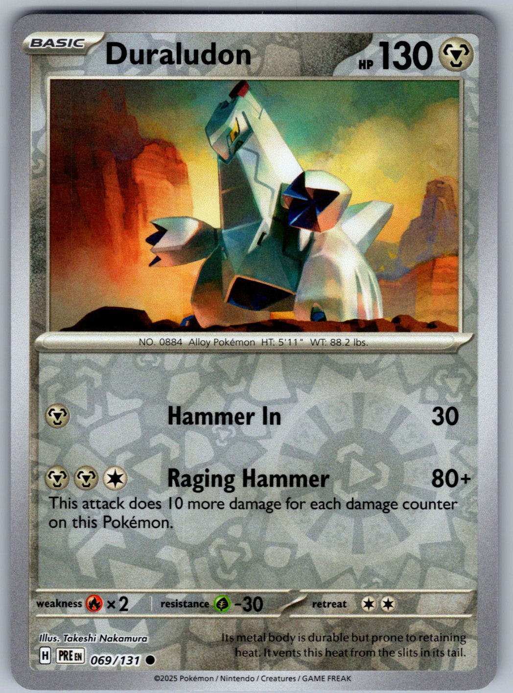 Duraludon 069/131 Prismatic Evolutions Pokemon Reverse Holo