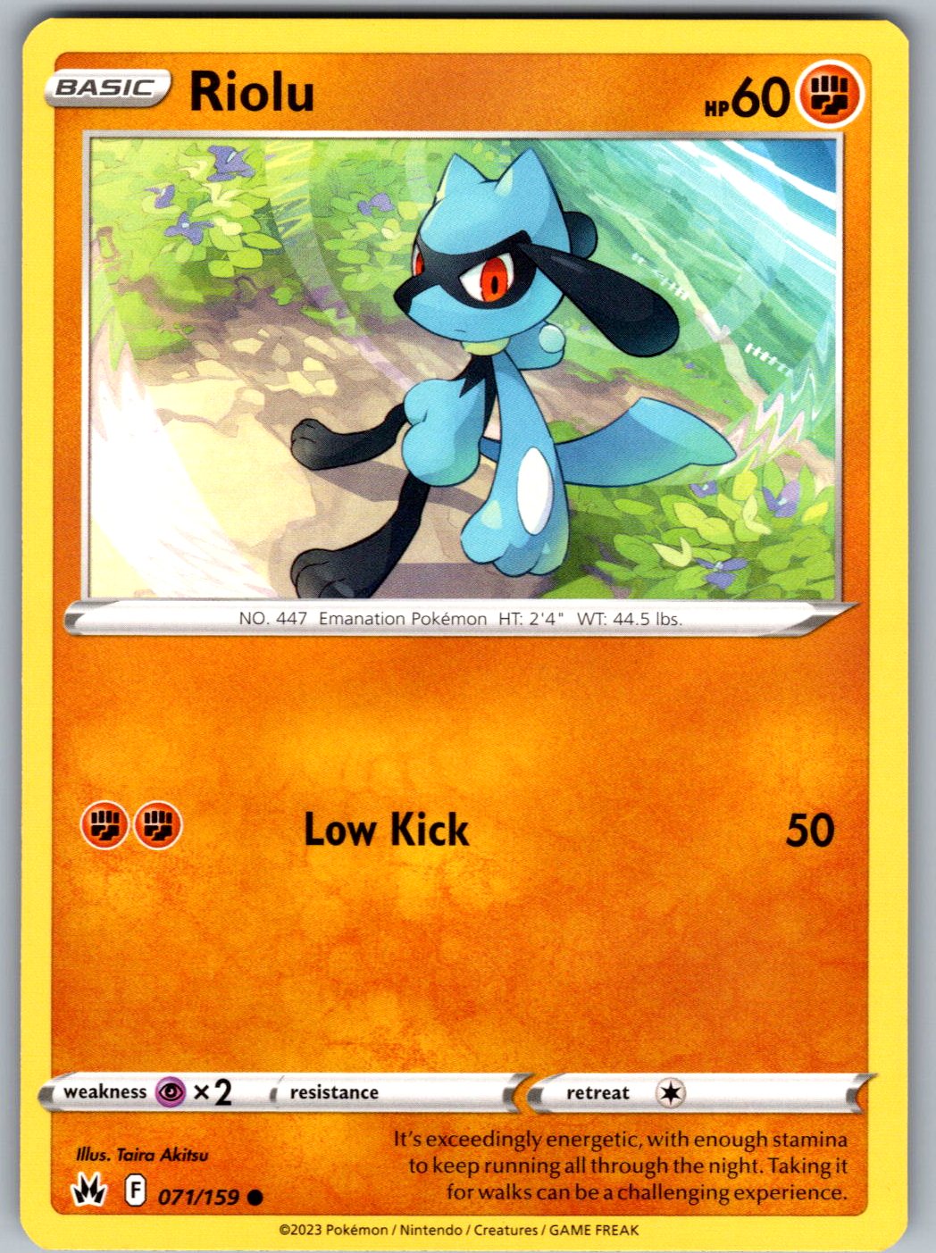 Riolu 071/159 Crown Zenith Pokemon