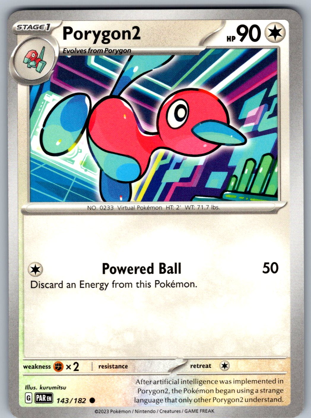 Porygon2 143/182 Paradox Rift Pokemon