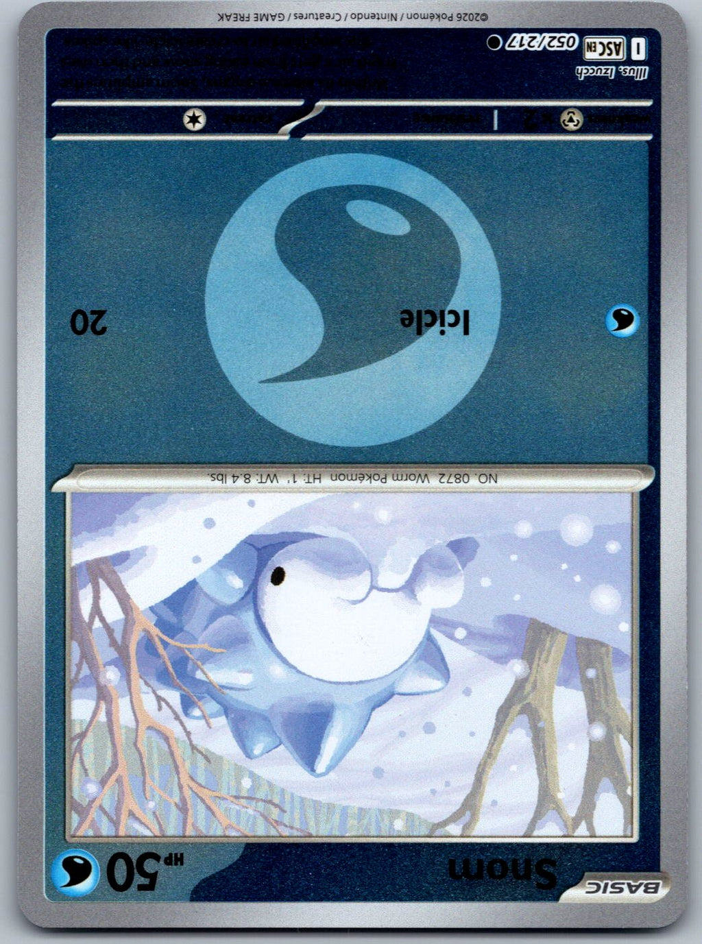 Snom (Energy Symbol Pattern) 052/217 Ascended Heroes Pokemon Reverse Holo