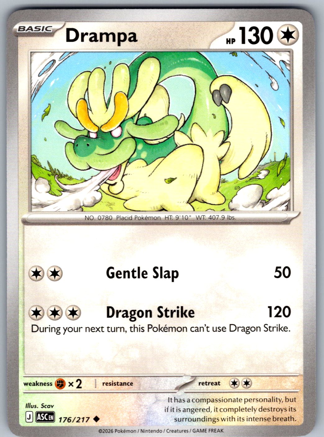 Drampa 176/217 Ascended Heroes Pokemon
