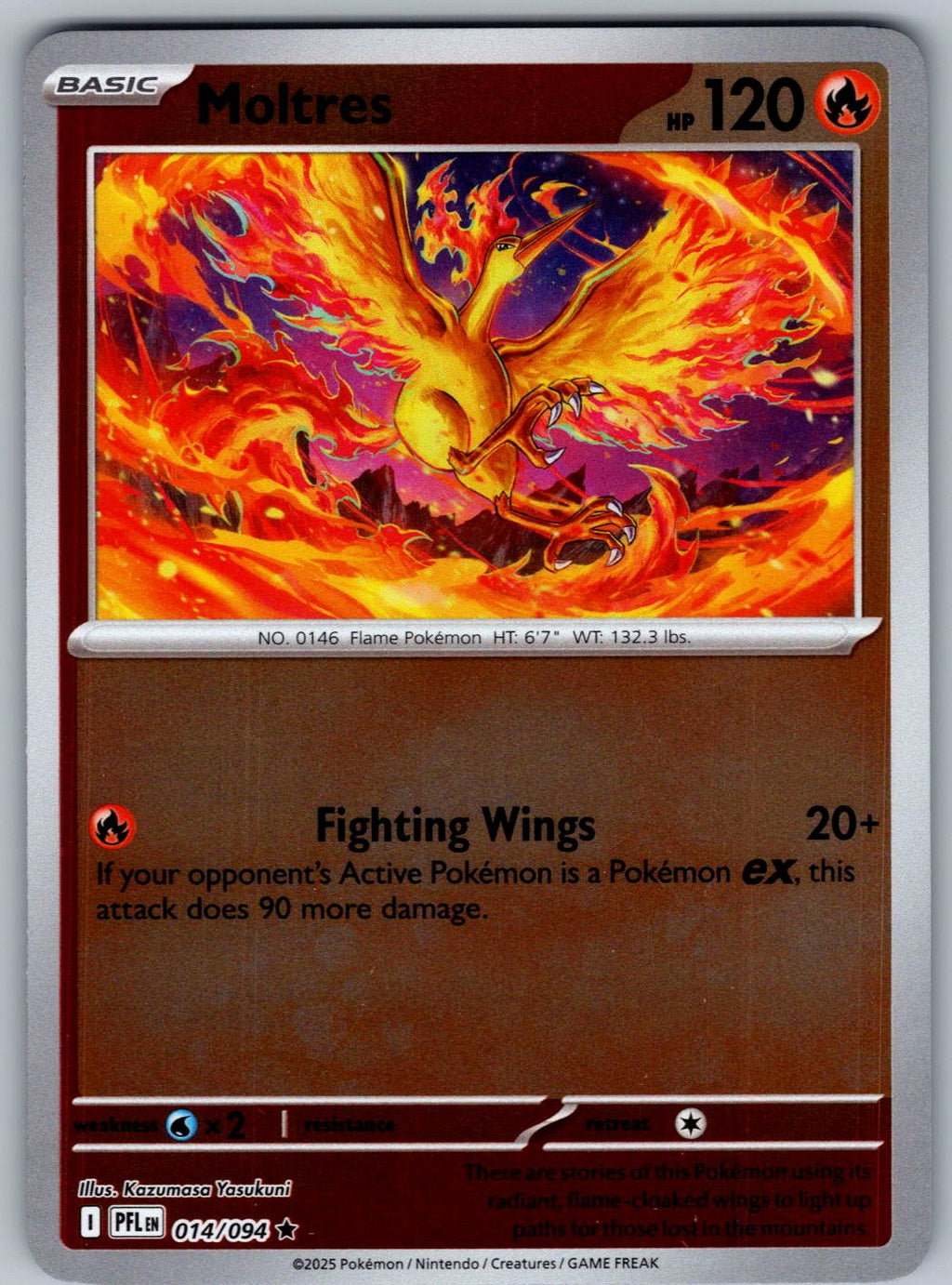 Moltres 014/094 Phantasmal Flames Pokemon Reverse Holo