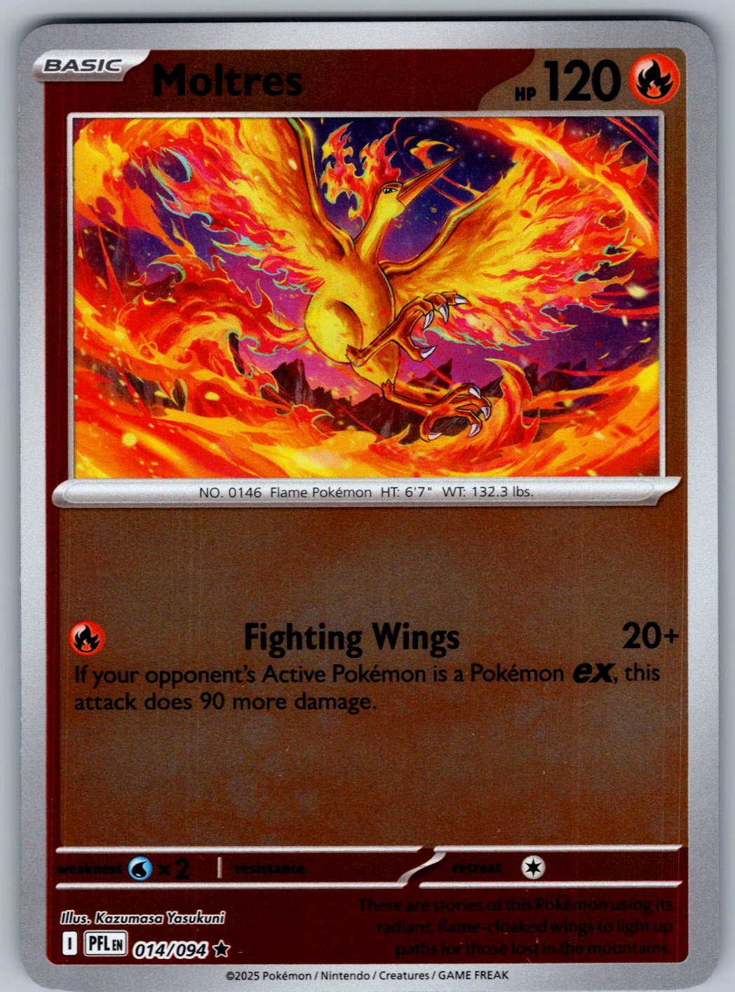 Moltres 014/094 Phantasmal Flames Pokemon Reverse Holo