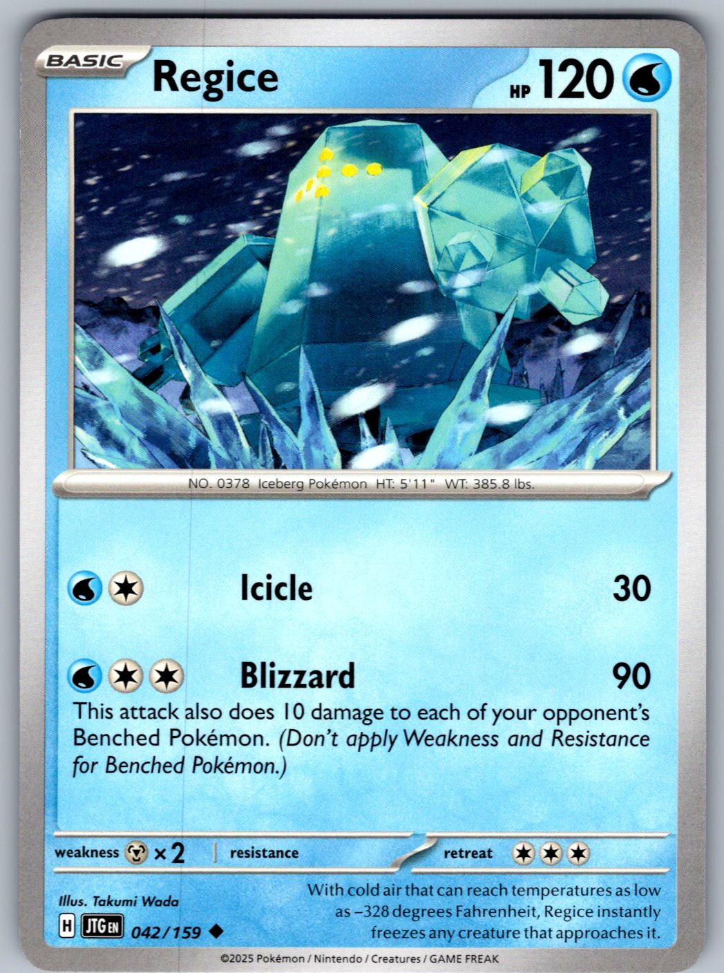 Regice 042/159 Journey Together Pokemon