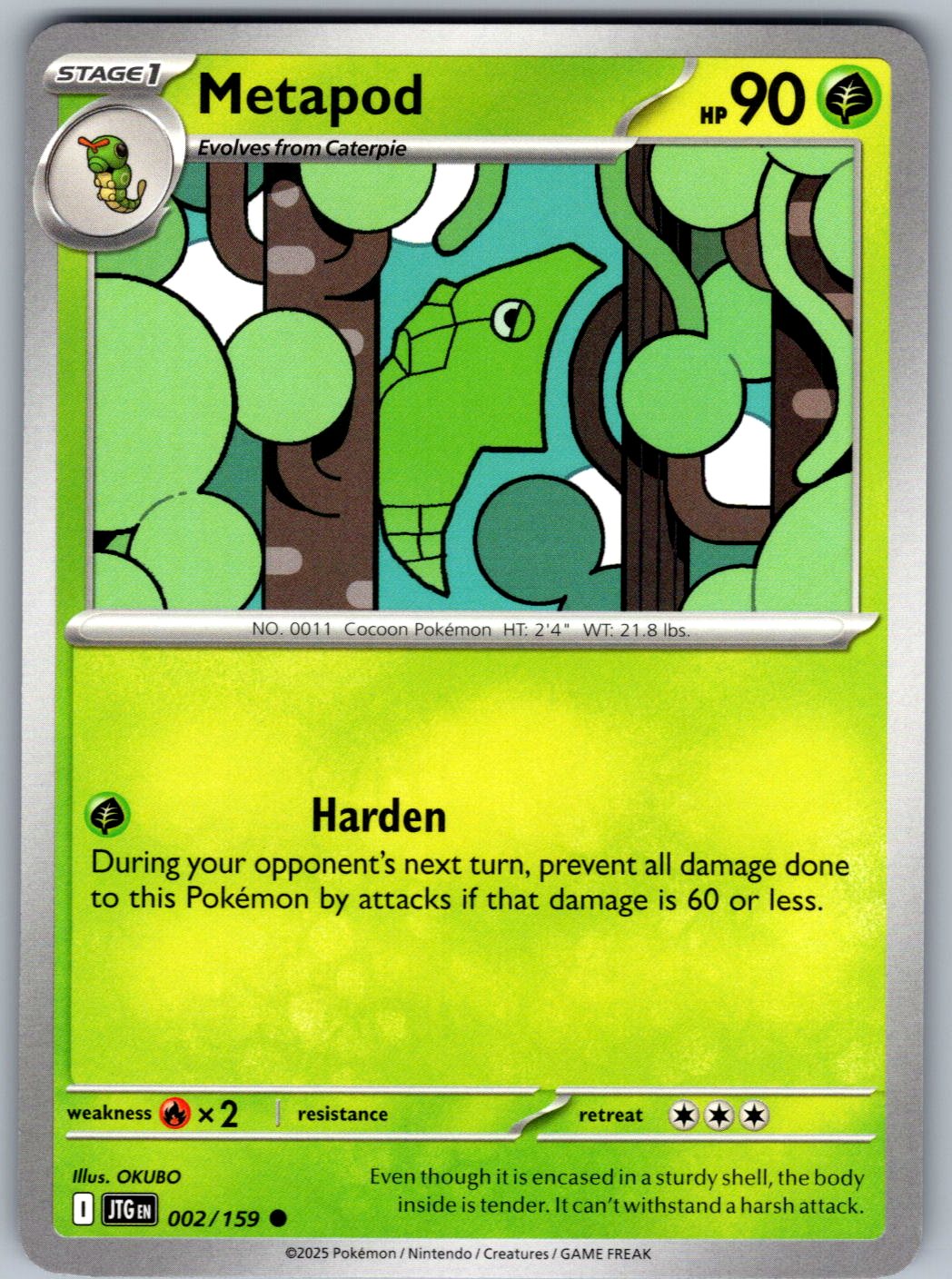 Metapod 002/159 Journey Together Pokemon