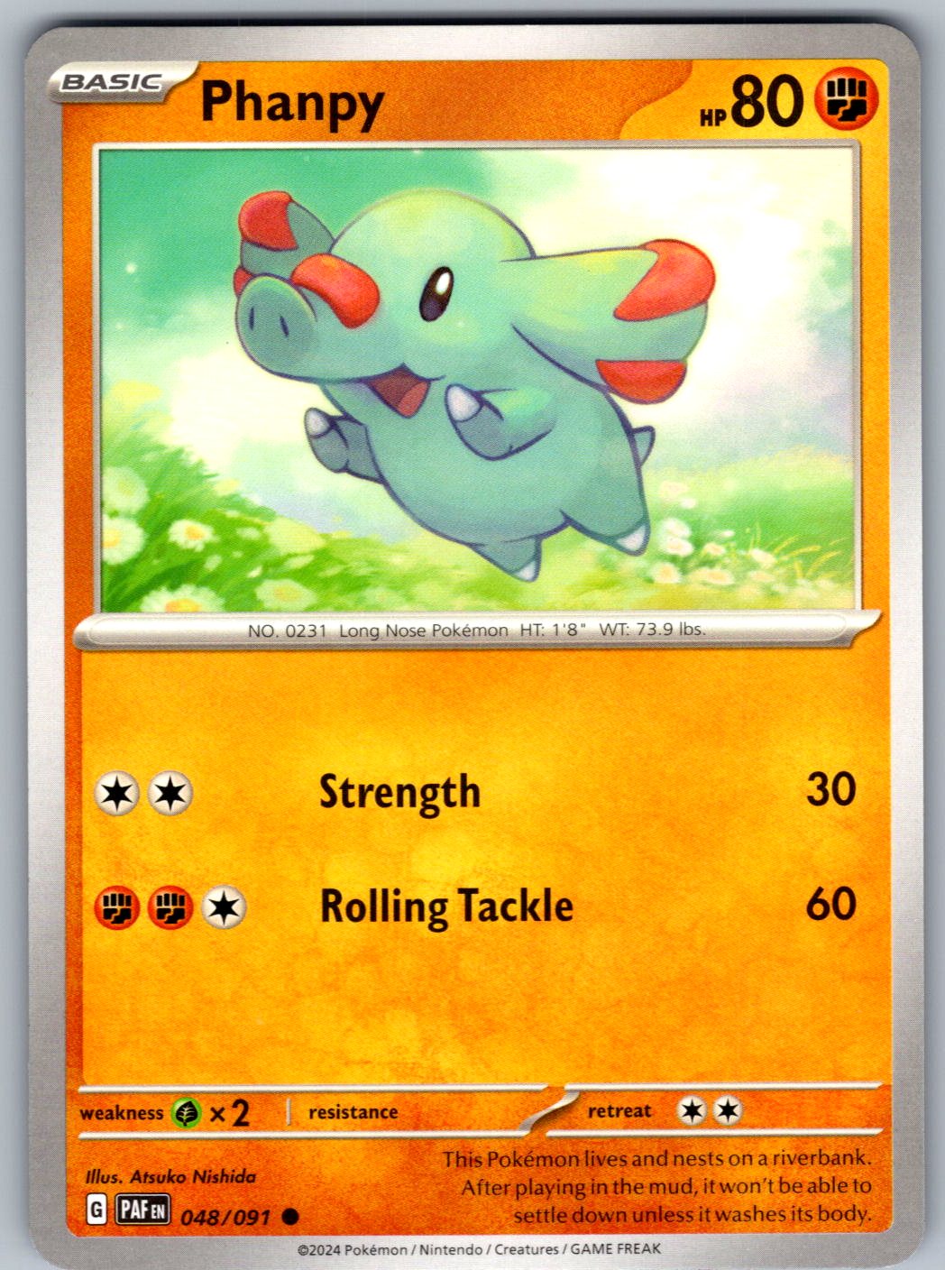 Phanpy 048/091 Paldean Fates Pokemon