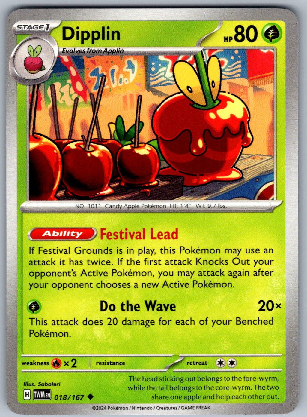 Dipplin 018/167 Twilight Masquerade Pokemon