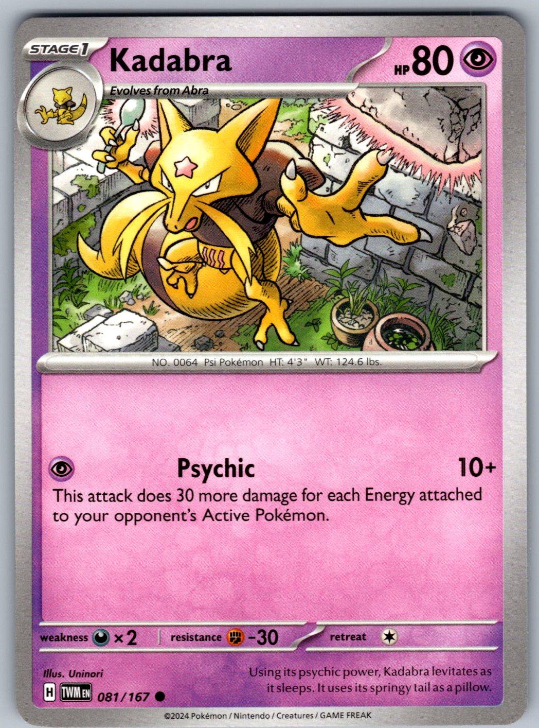 Kadabra 081/167 Twilight Masquerade Pokemon