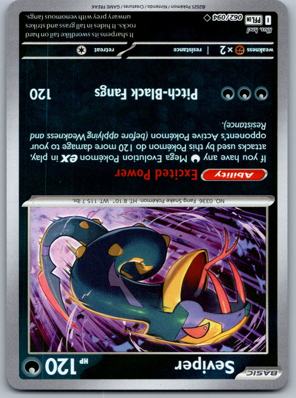 Seviper 062/094 Phantasmal Flames Pokemon