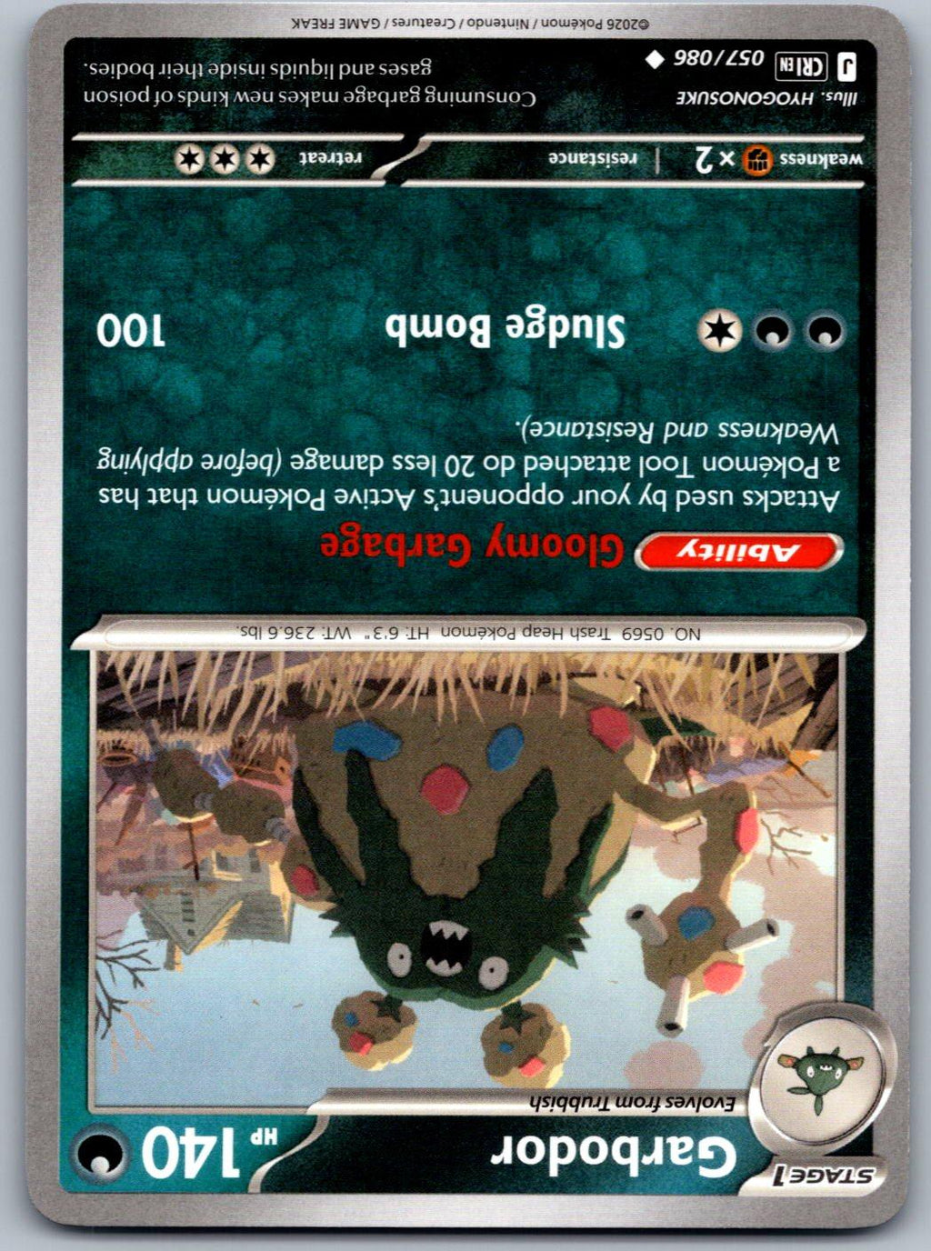 Garbodor 057/086 Chaos Rising Pokemon