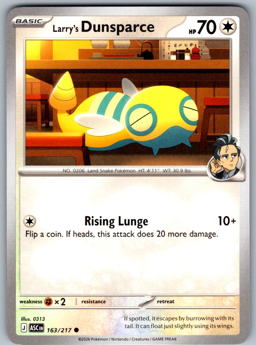 Larry's Dunsparce 163/217 Ascended Heroes Pokemon