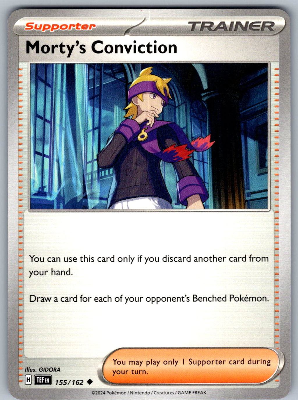 Morty's Conviction 155/162 Temporal Forces Pokemon