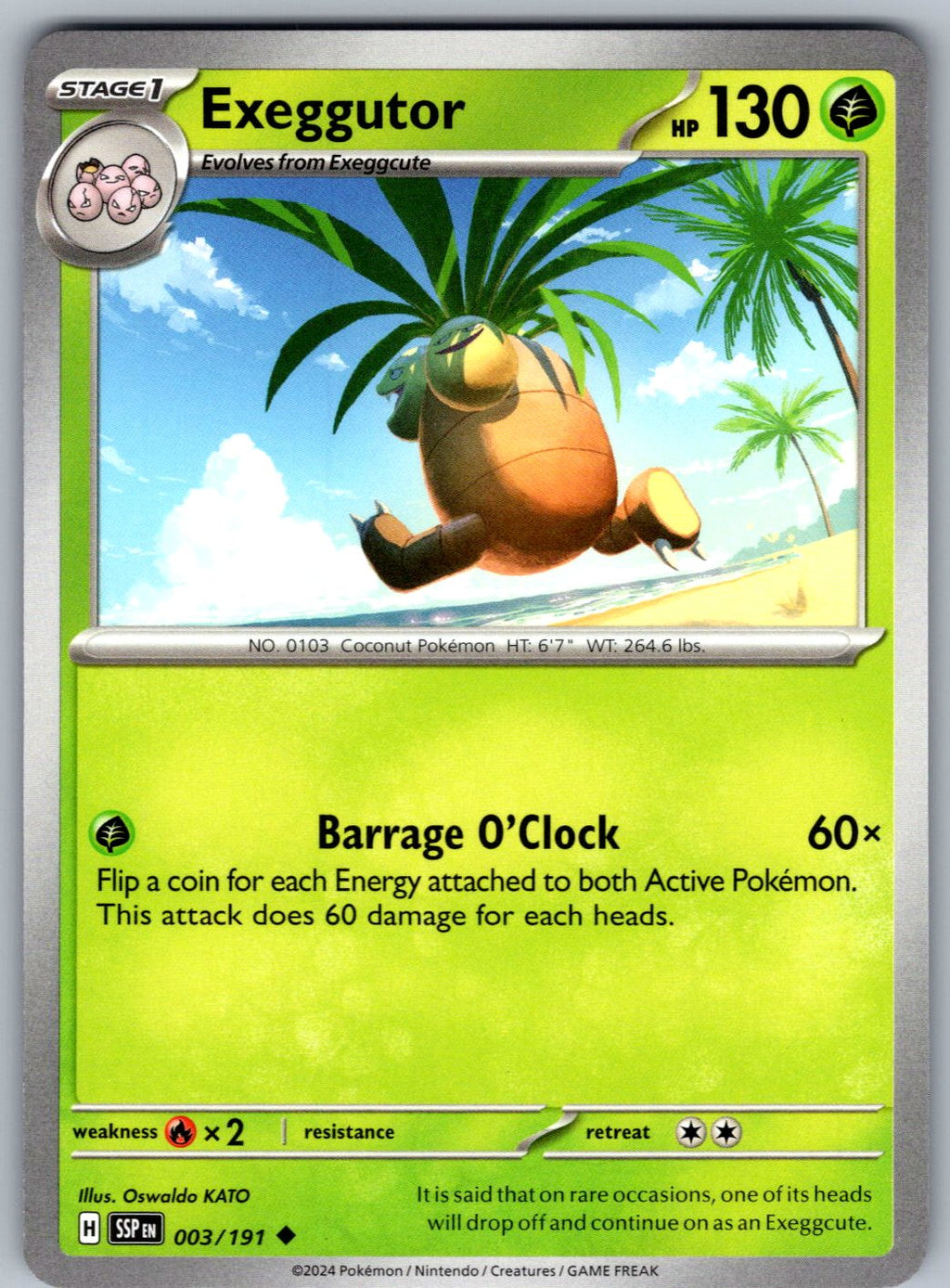 Exeggutor 003/191 Surging Sparks Pokemon