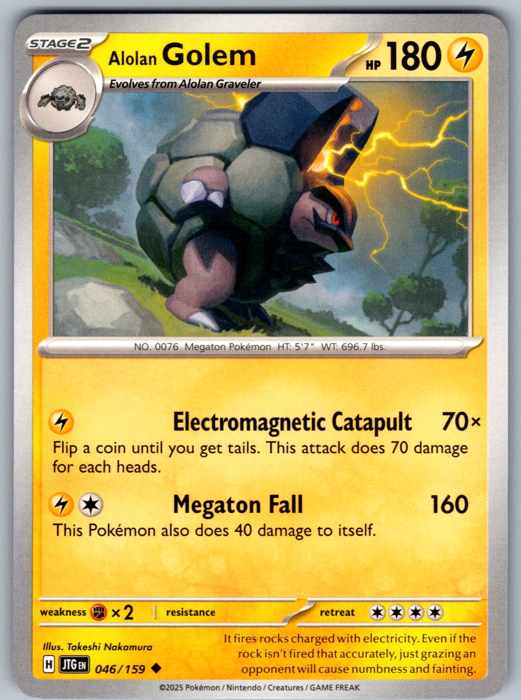Alolan Golem 046/159 Journey Together Pokemon