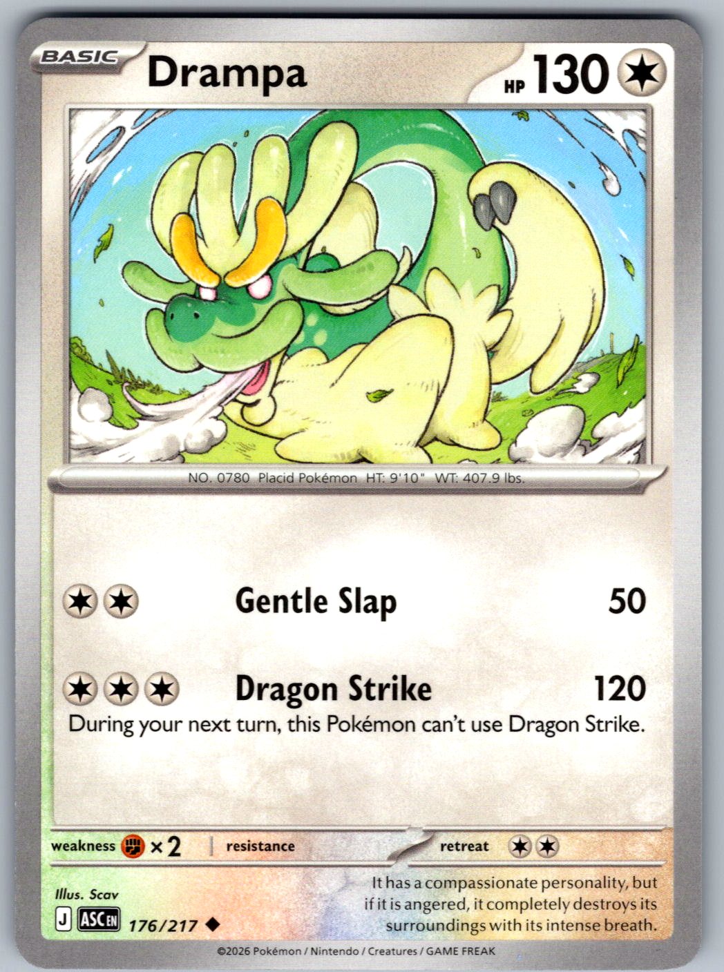 Drampa 176/217 Ascended Heroes Pokemon