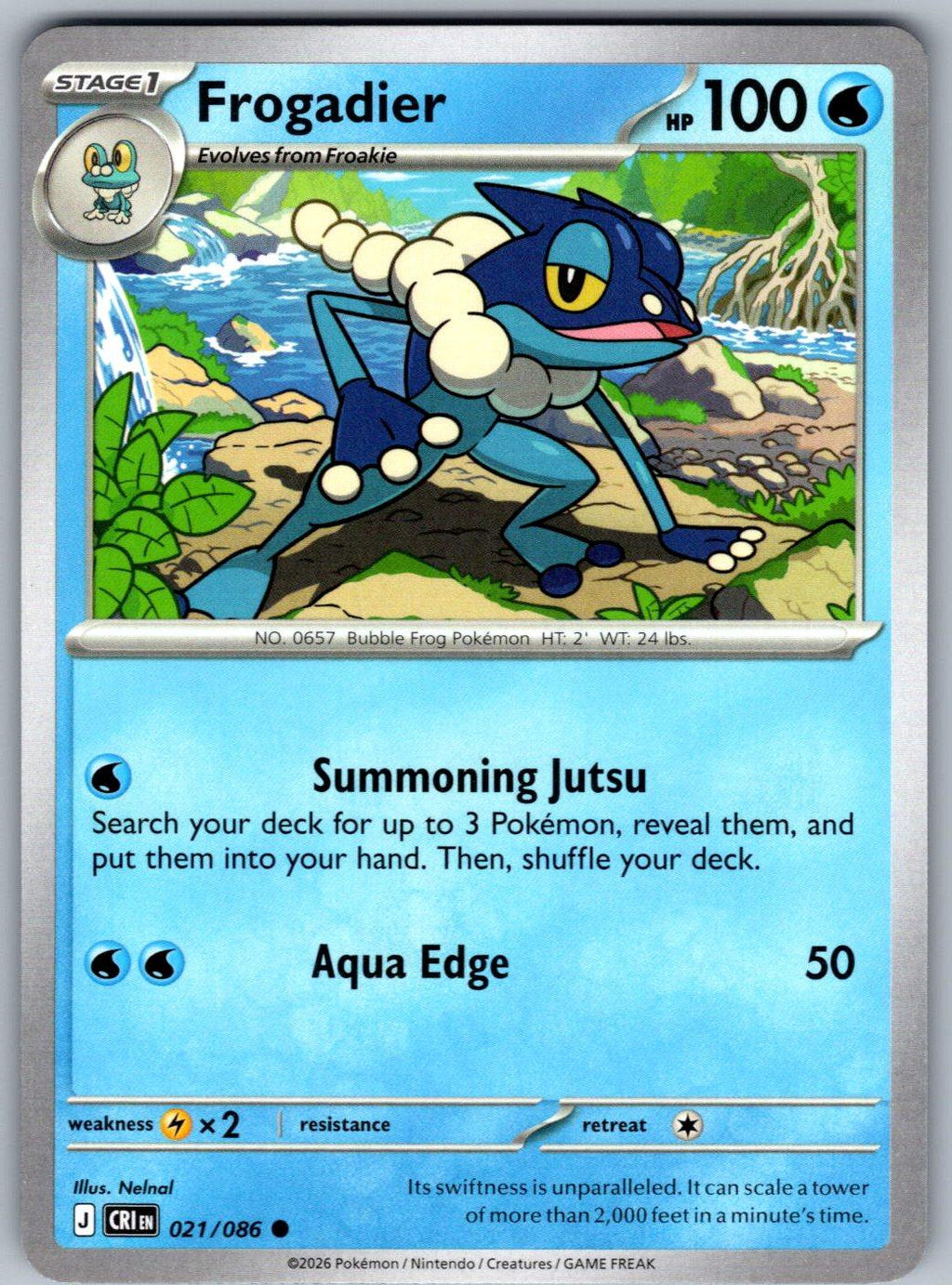 Frogadier 021/086 Chaos Rising Pokemon