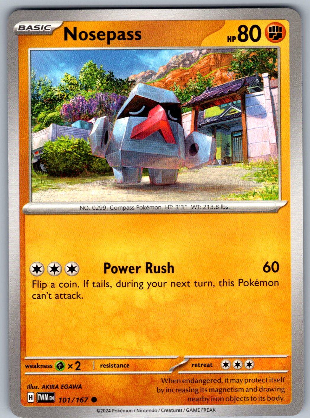 Nosepass 101/167 Twilight Masquerade Pokemon