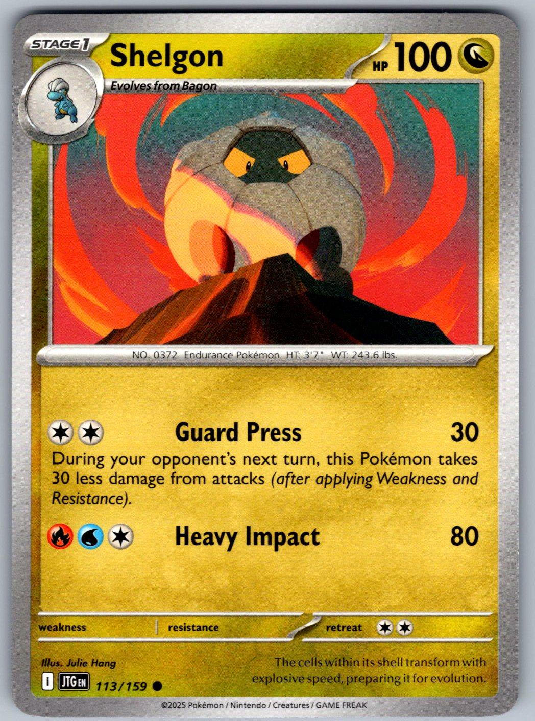 Shelgon 113/159 Journey Together Pokemon