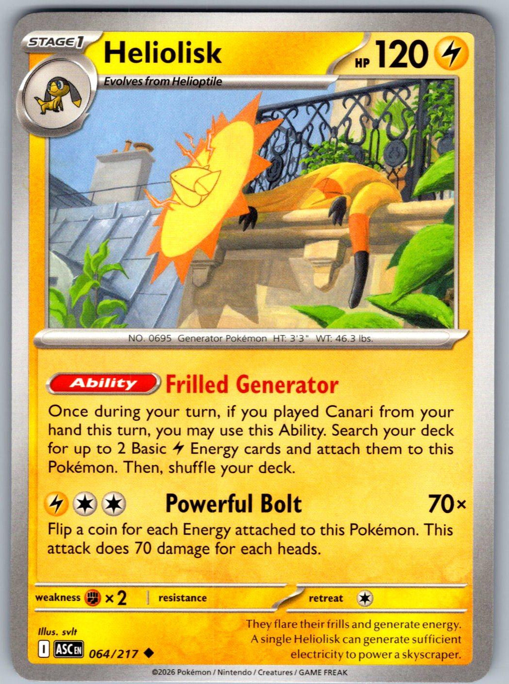 Heliolisk 064/217 Ascended Heroes Pokemon