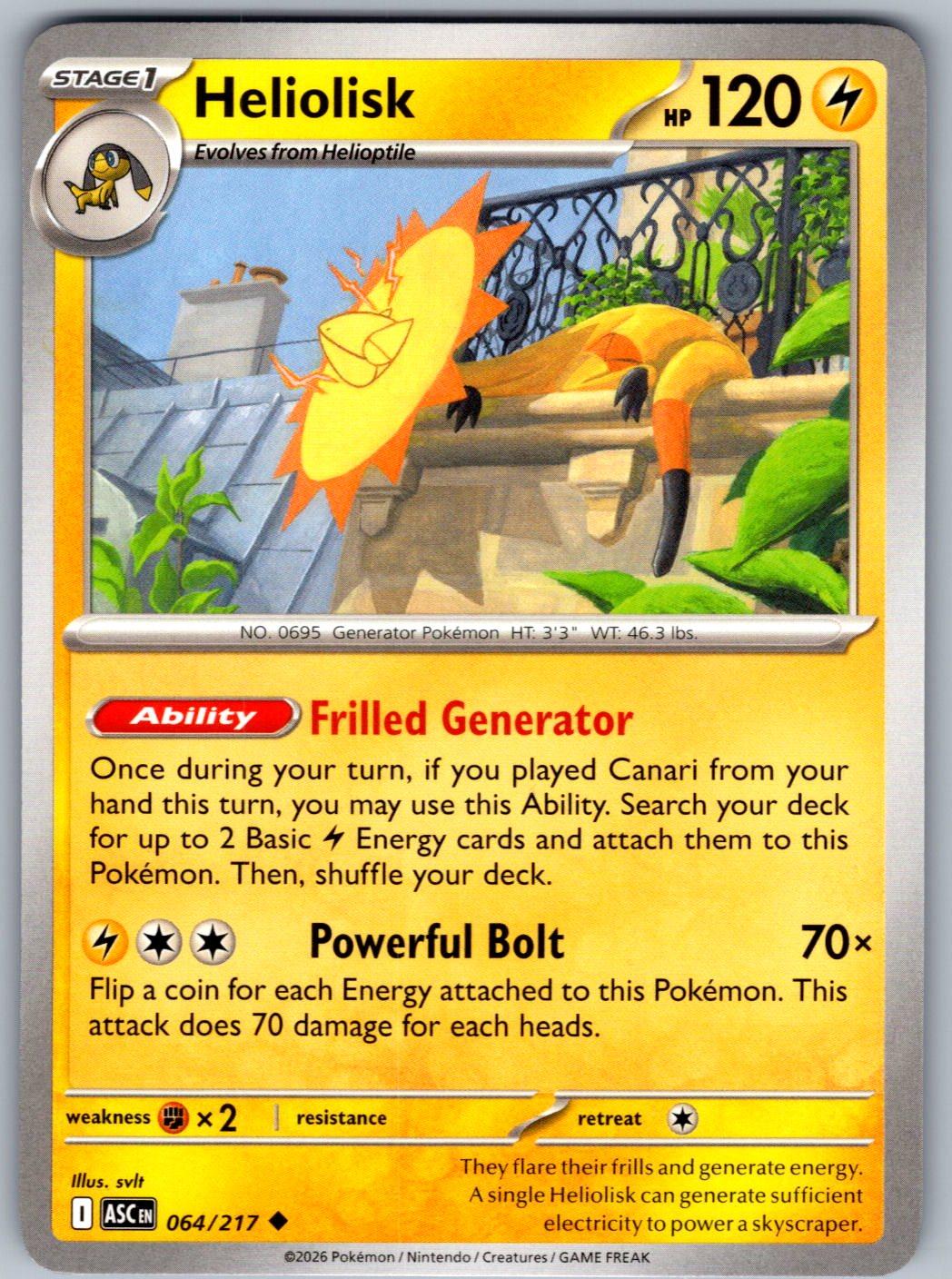 Heliolisk 064/217 Ascended Heroes Pokemon