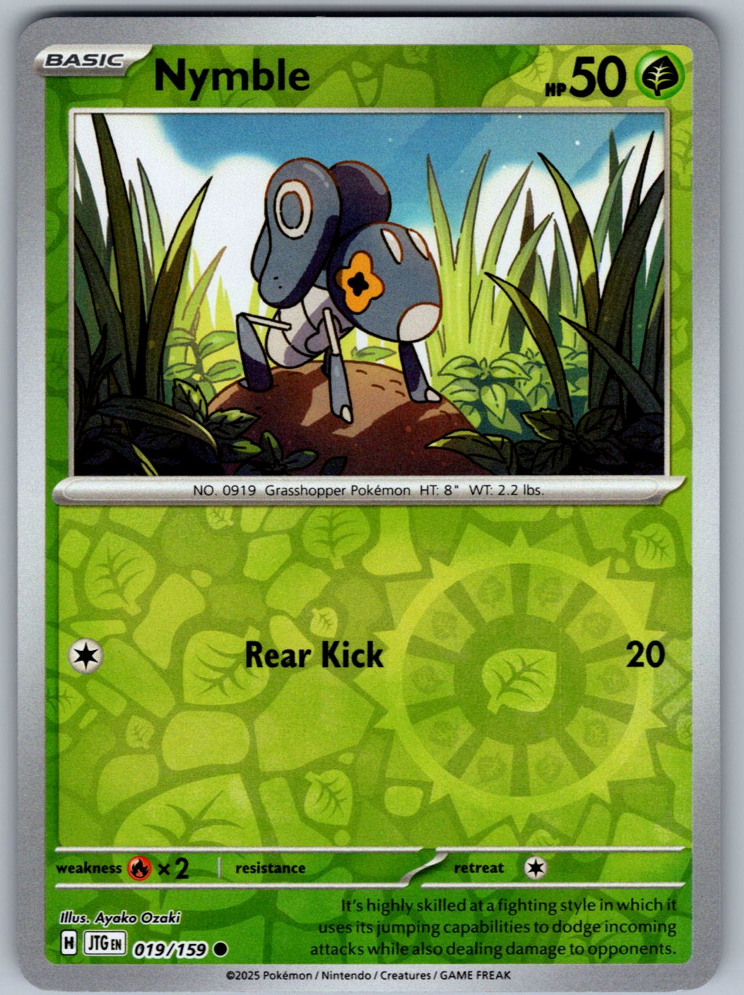 Nymble 019/159 Journey Together Pokemon Reverse Holo