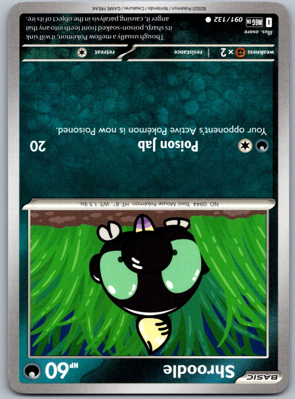 Shroodle 091/132 Mega Evolution Pokemon