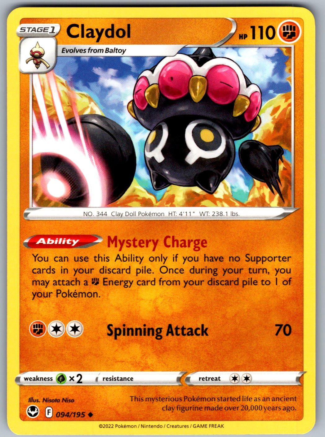 Claydol 094/195 Silver Tempest Pokemon