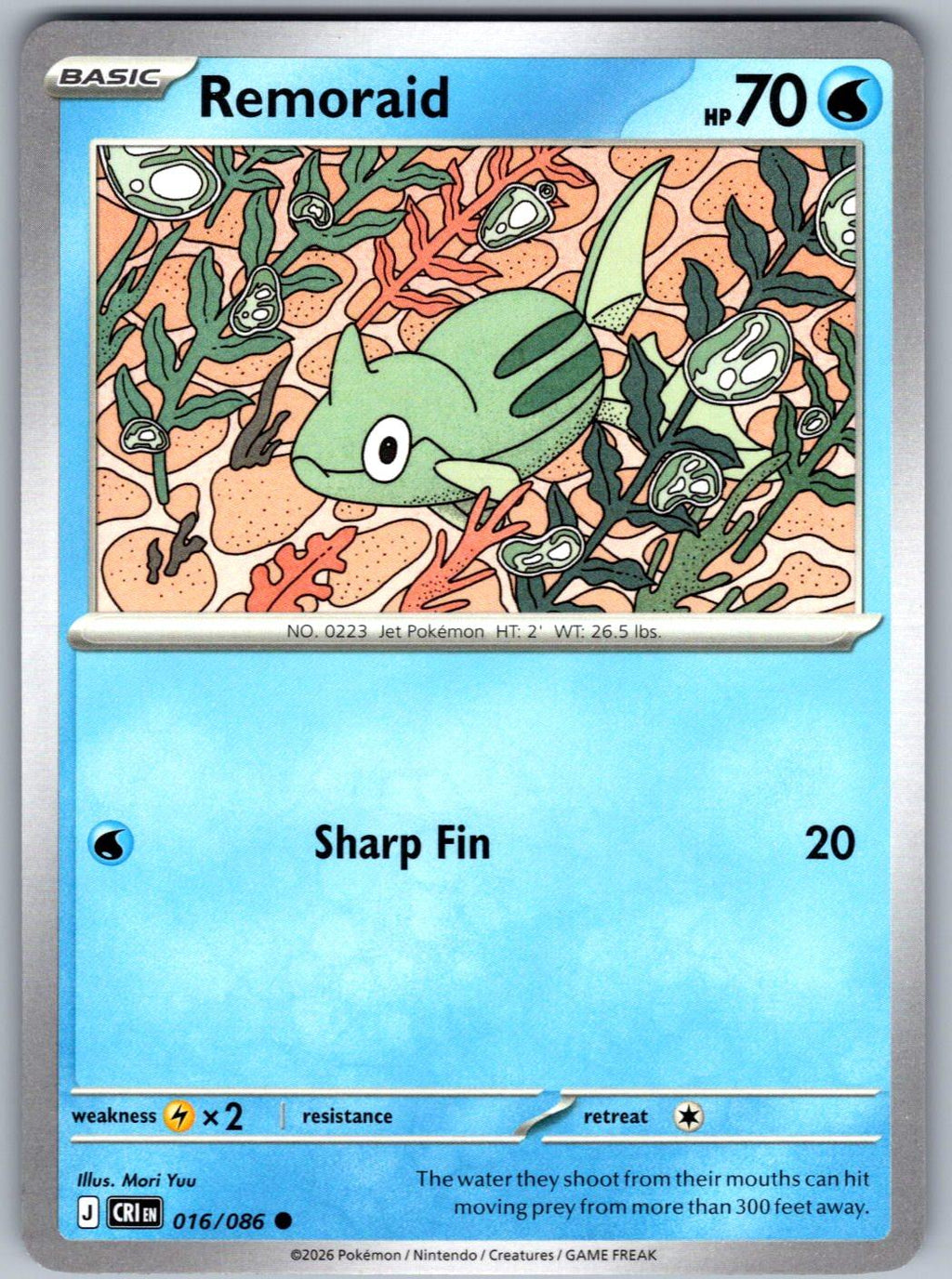 Remoraid 016/086 Chaos Rising Pokemon
