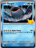 Kyogre 019/128 ME: 30th Celebration Pokemon Holo