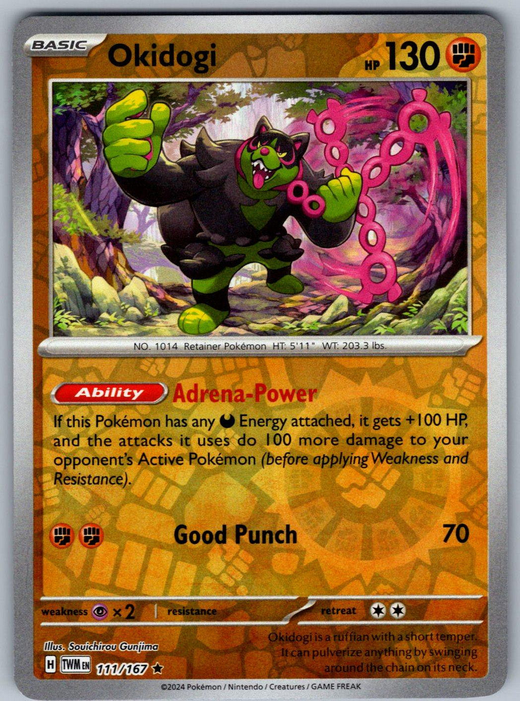 Okidogi 057/131 Prismatic Evolutions Pokemon Reverse Holo