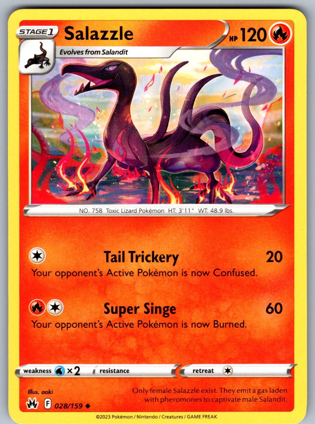 Salazzle 028/159 Crown Zenith Pokemon