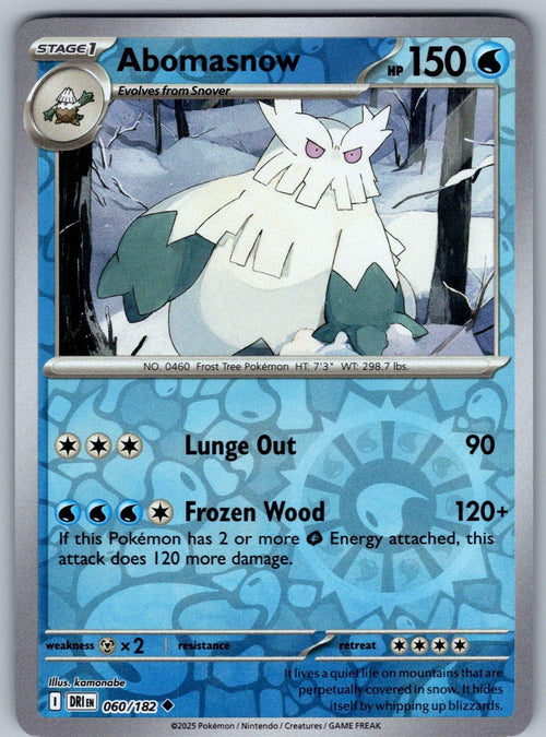 Abomasnow 060/182 Destined Rivals Pokemon Reverse Holo