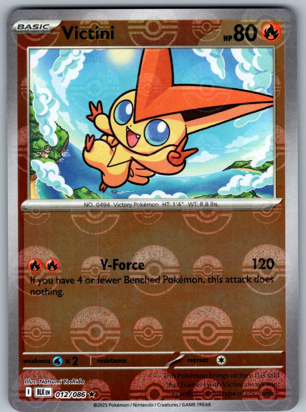 Victini 012/086 Black Bolt Pokemon Holo