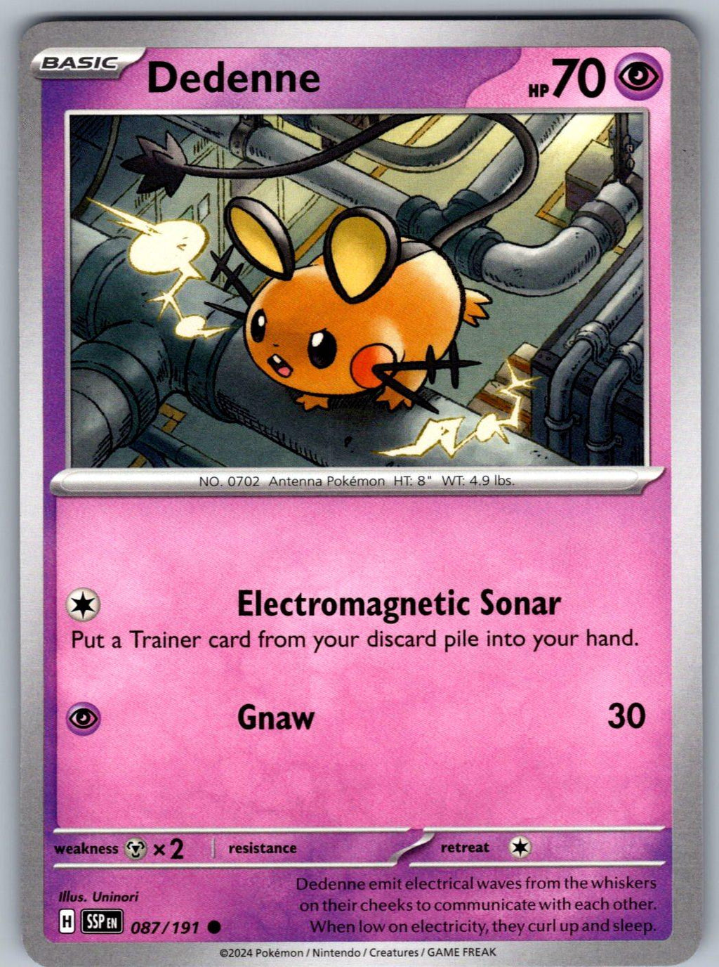 Dedenne 087/191 Surging Sparks Pokemon