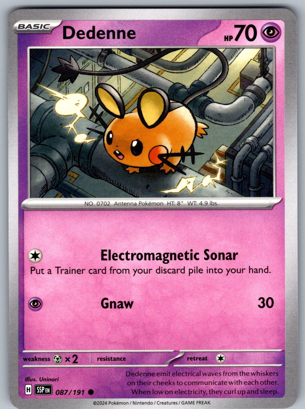 Dedenne 087/191 Surging Sparks Pokemon
