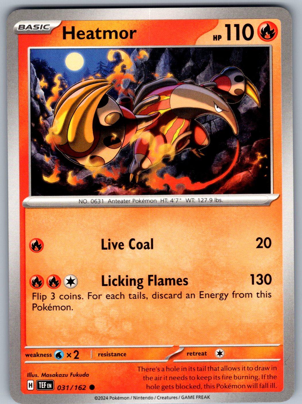 Heatmor 031/162 Temporal Forces Pokemon