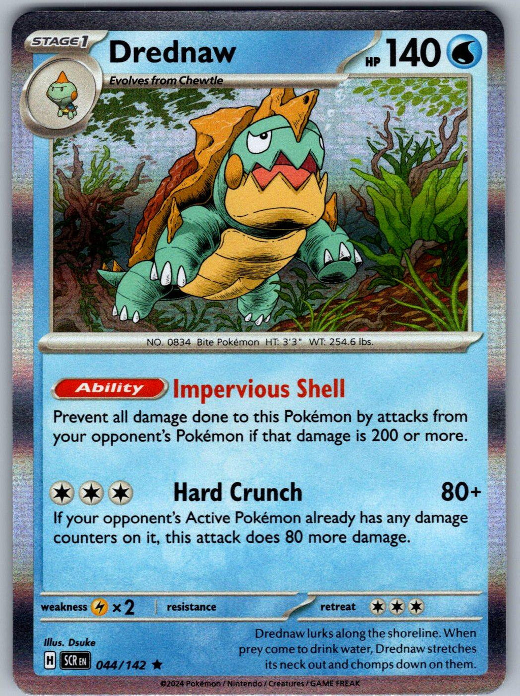 Drednaw 44/142 Stellar Crown Pokemon Holo