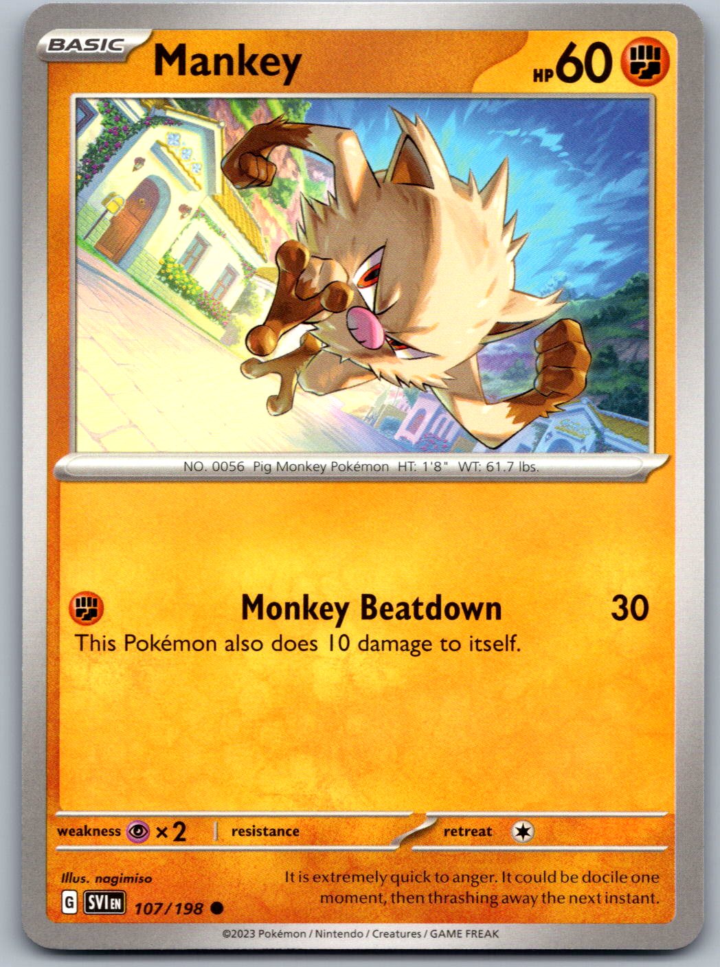Mankey 107/198 Scarlet & Violet Pokemon