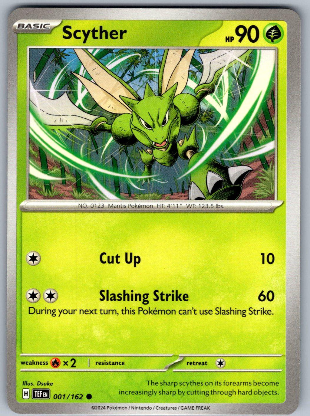 Scyther 001/162 Temporal Forces Pokemon